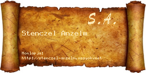 Stenczel Anzelm névjegykártya